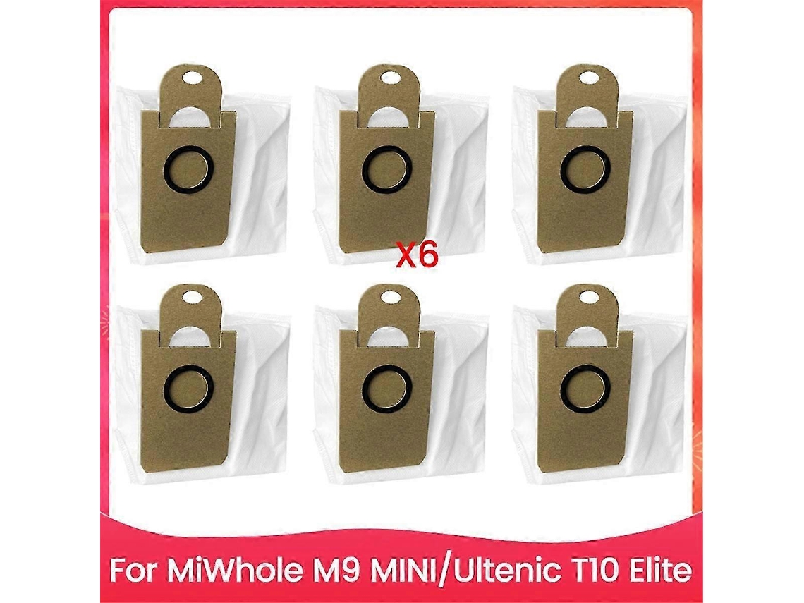 Juego De 6 Bolsas De Repuesto Para Aspiradora Miwhole M9 Mini Y T10 Elite.