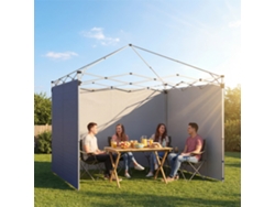 Conjunto De 3 Paredes Laterais Para Tendas De 3x3m (300x200cm) Em Tecido Oxford Com Zíper, Na Cor Azul.