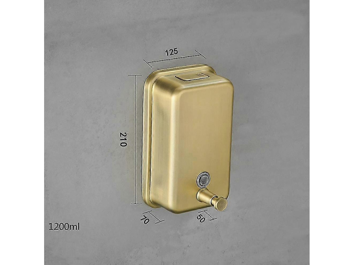 Dispensador de jabón de pared Rosewell de acero inoxidable, 1200 ml, para baño y cocina