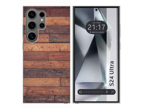 Funda Silicona para Samsung Galaxy S24 Ultra 5G diseño Madera 03 Dibujos TUMUNDOSMARTPHONE
