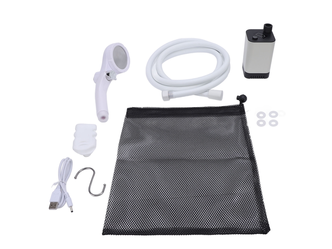 Ducha Portátil Recargable De 5200 Mah Con Bomba Y Filtro Para Camping, Senderismo Y Viajes.