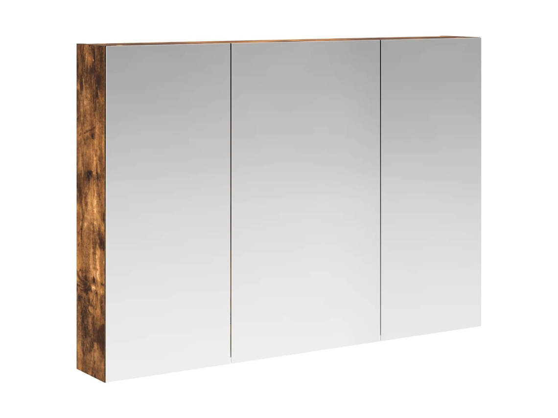 Maison Exclusive - Armario Con Espejo De Baño Roble Ahumado 100 X 14,5 X 70 Cm
