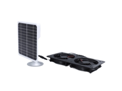 Kit de ventilador solar de 20 W con dos extractores para gallineros e invernaderos