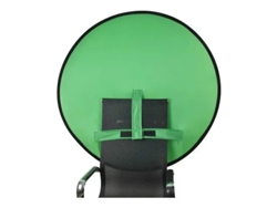 Silla portátil para cámara web con fondo de pantalla verde, pantalla verde de doble cara para videos y conferencias en línea, 142 cm (4,65 pies)