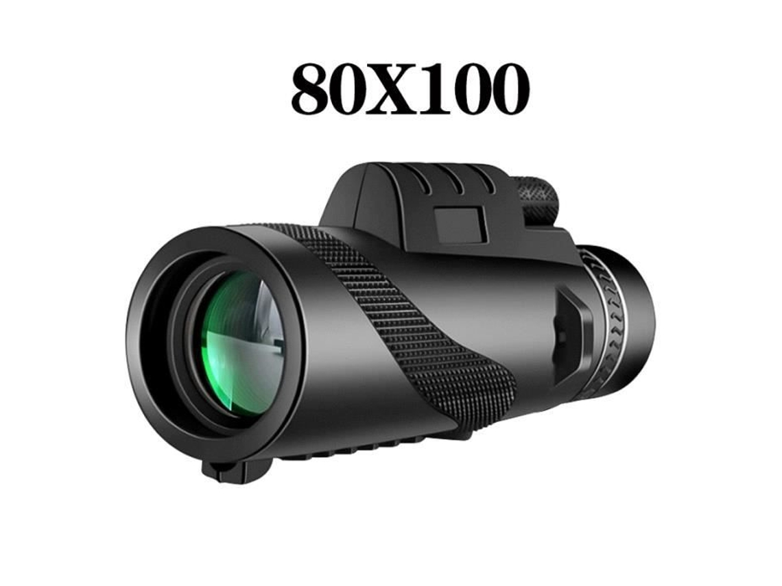 RUMOCOVO Potente Monocular Portátil con Zoom Hd 80X100 para Caza y Camping Blanco