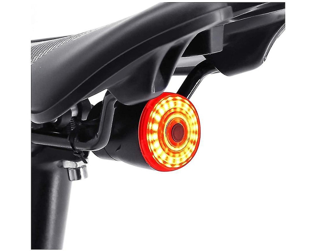 Luz trasera LED redonda para ciclismo de montaña Yizhood, recargable por USB (negra)