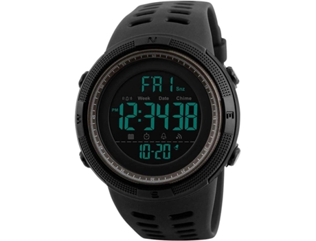 VEANXIN Reloj despertador digital LED para hombre-blanco negro