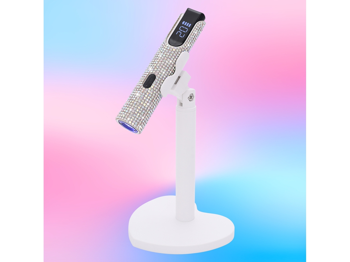 Lámpara Uv Inalámbrica Para Uñas Con Pantalla Lcd Y Temporizadores Duales, Apta Para Esmalte De Uñas En Gel Plateado. Siurn
