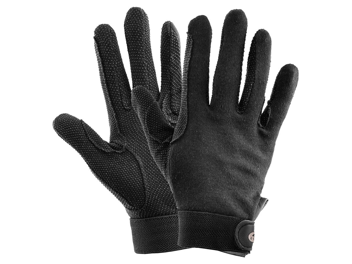 E.L.T. Luvas Equitação Knit-Cotton Picot Preto Xse.L.T.