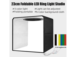 Caja de luz para fotografía de productos de 24x24 pulgadas, caja fotográfica con iluminación profesional.