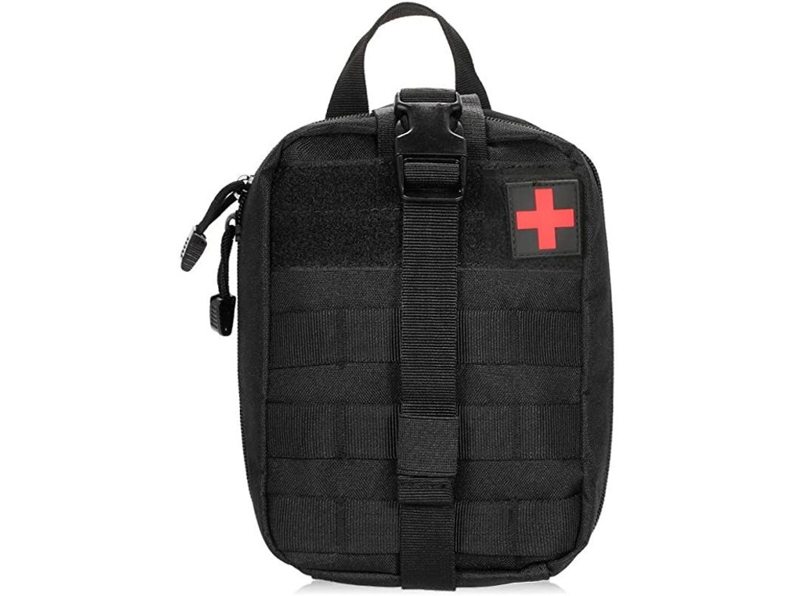 Kit De Primeros Auxilios Lixada Molle Con Suministros Tácticos De Emergencia, Bolsa Negra.