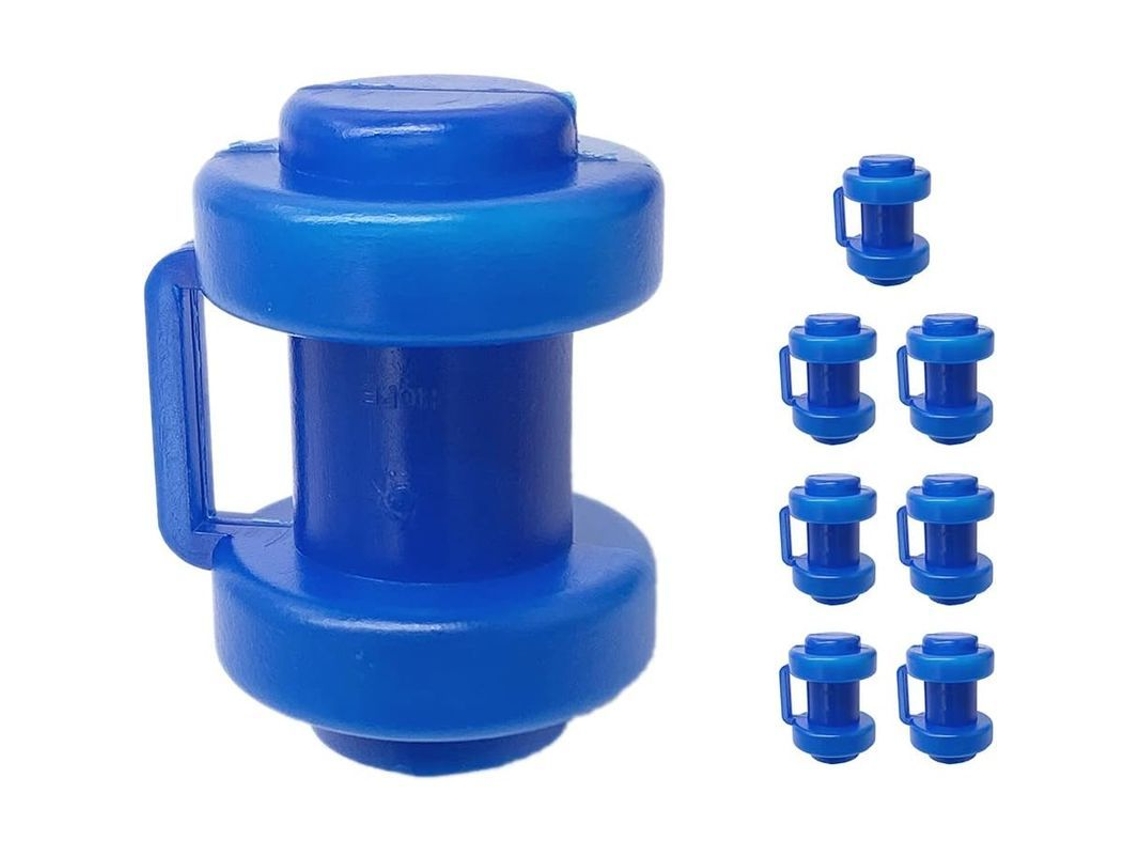 Juego De 8 Tapas Para Barras De Red De Trampolín, 25 Mm, Azul