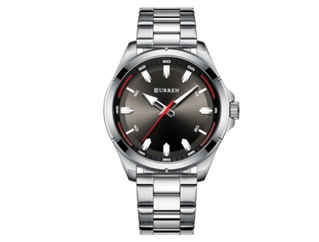 Relojes de Moda para Hombres Reloj de Pulsera Analógico Acero Inoxidable Negocios Cuarzo Relojes para Hombres-Concha Blanca Negra LUUCOZK