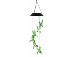 Campana Solar Con Luz Led De Viento Ip65 Para Jardín Y Patio. Lámpara Colgante Solar.