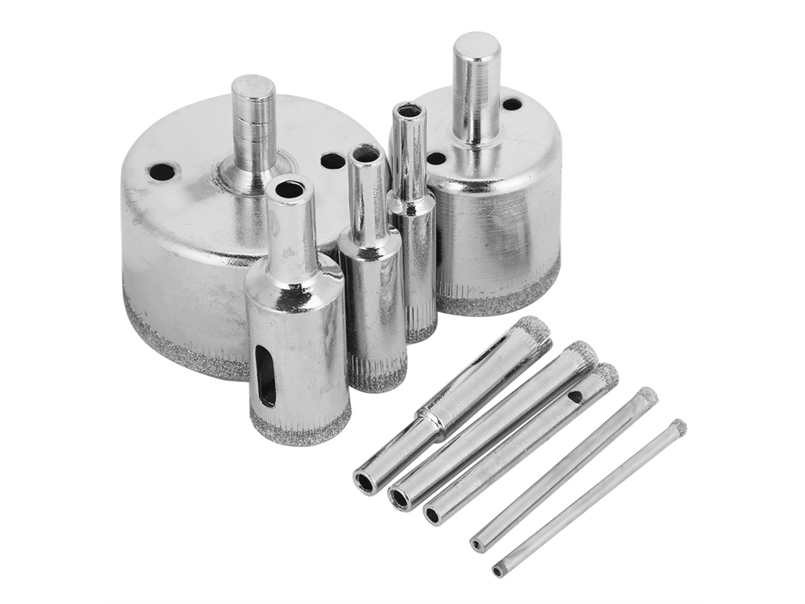 10 Brocas De Centrado Con Recubrimiento De Diamante De 3 A 50 Mm Para Cerámica, Vidrio, Mármol Y Azulejos.