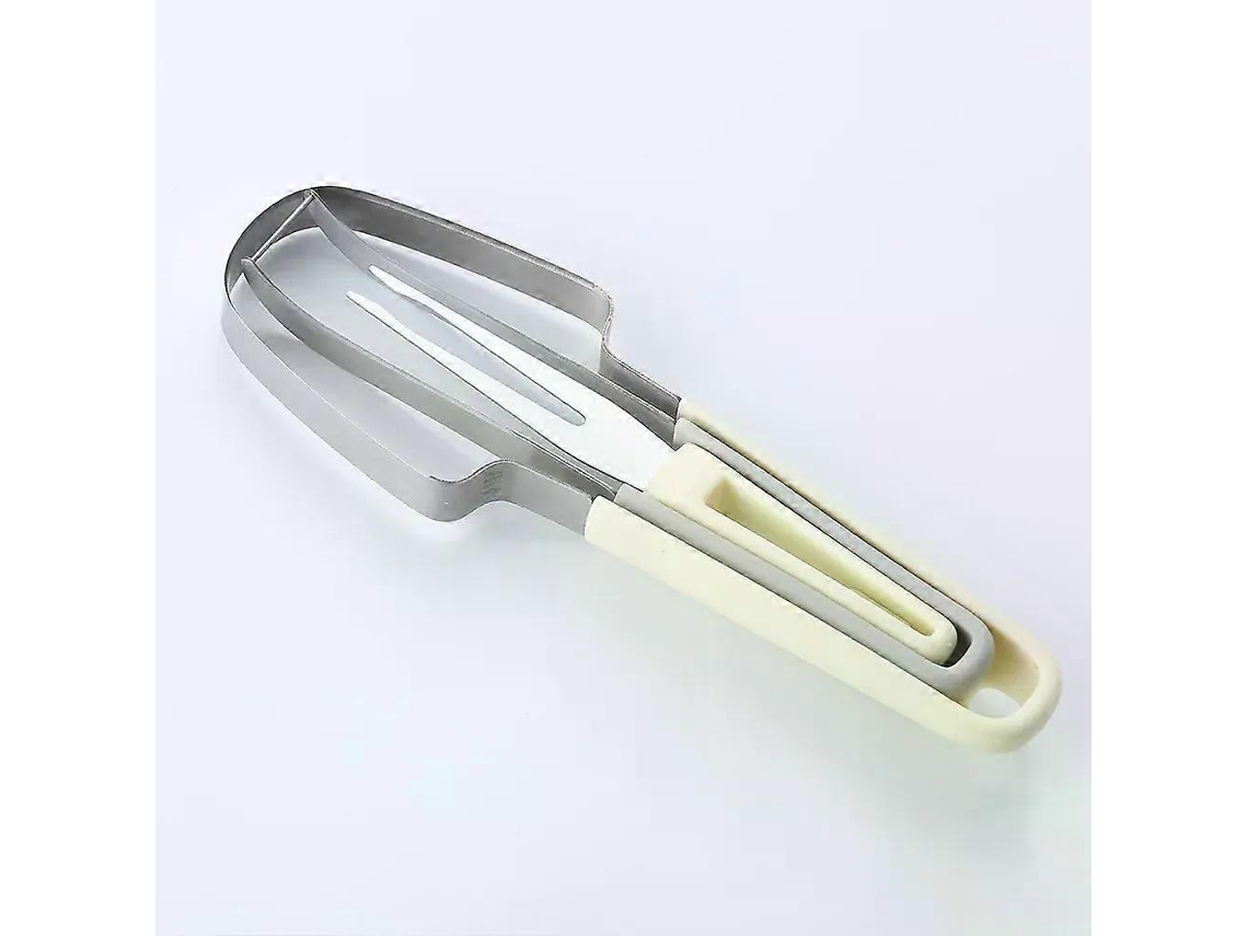 Cortador de sandía 3 en 1 de acero inoxidable con pinzas para fruta, cortador de fruta multifuncional para uso doméstico.