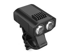 Mini luz para bicicleta, 2 LED, 5 modos, 2000 lm, recargable por USB, luz delantera y trasera para camping, Yizhood (negra)