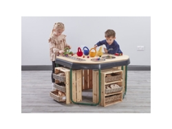 Estantes de madera acogedores, juego de 4 bandejas Tuff Spot para almacenamiento.