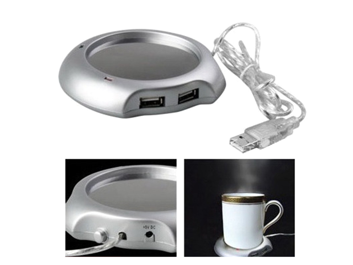 Rebe Hub USB para Aquecedor de Xícaras, Chá e Café, Aquecedor Elétrico para PC e Tapete de Aquecimento
