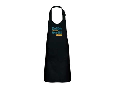 Delantal infantil 2 bolsillos de cocina noir certifiee mei