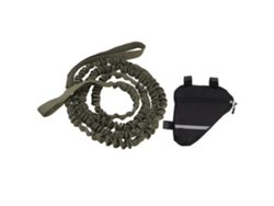 Cuerda de remolque de nailon elástica verde para bicicleta de 2,7 m