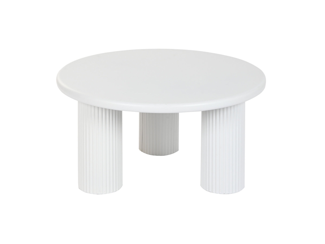 Mesita Auxiliar Metal Blanco 75x75x40cm