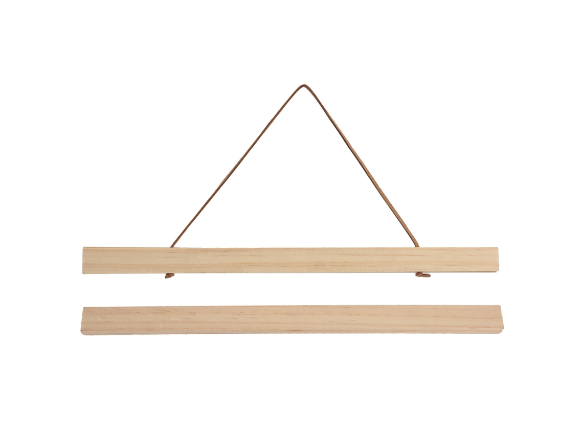 Soporte magnético de madera para pósteres, para arte/imágenes, 21x2,1 cm.