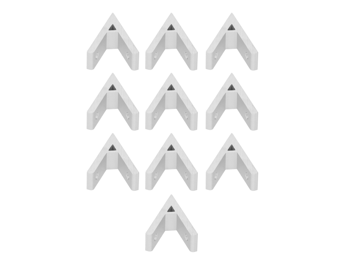 10 Conectores Angulares De Aluminio De 45° Para Perfiles Industriales (accesorios 2030404550602020)