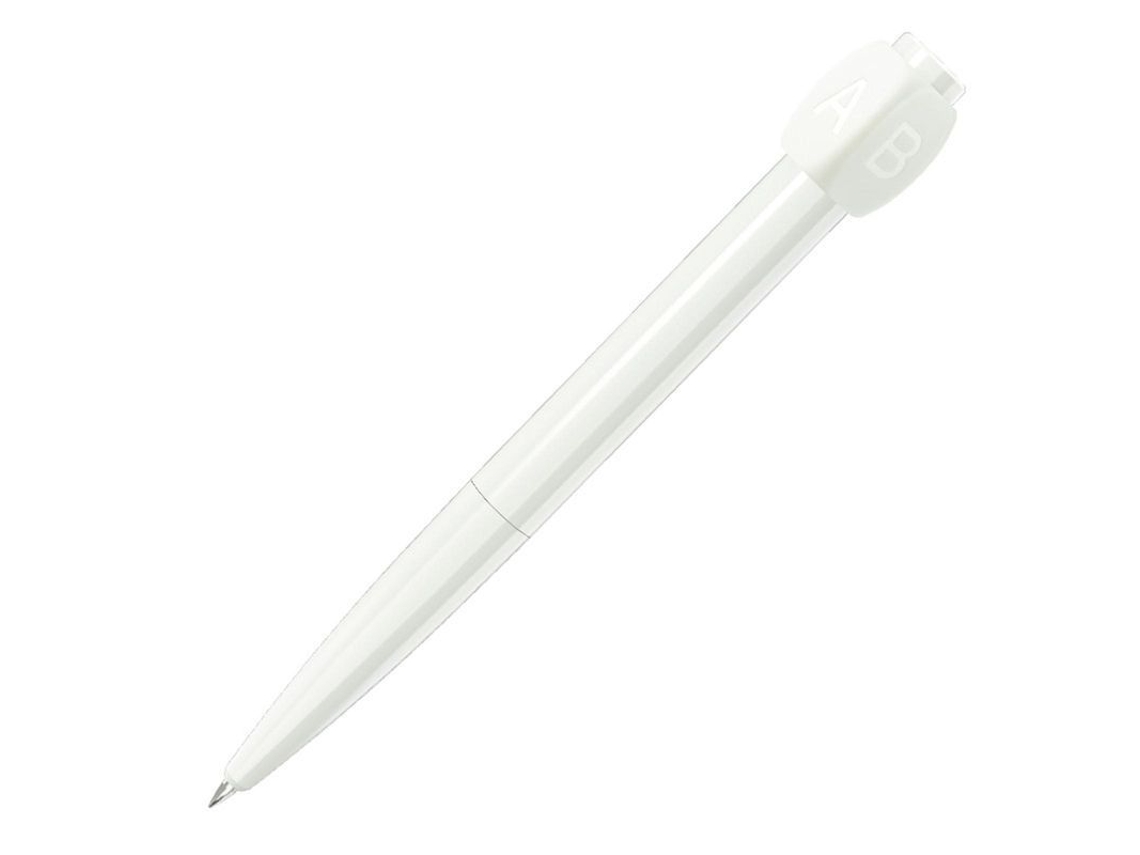 Bolígrafo Giratorio Con Tapa Giratoria Abcd, Bolígrafo Blanco.