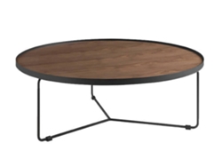 Mueble de Apoyo ANGEL CERDÁ 2006 (Nogal, negro - Ø100 x 35 cm)