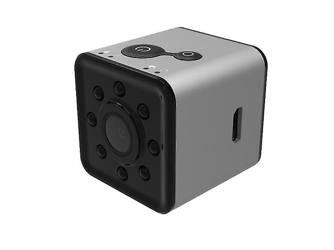 Mini cámara wifi Full HD 1080p, impermeable, con visión nocturna y gran angular de 155 grados, Yizhood (plateada)