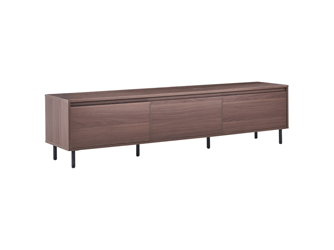 Móvel De Tv Beliani Nikea De Mdf, Aglomerado De Madeira Castanho 180x40x45