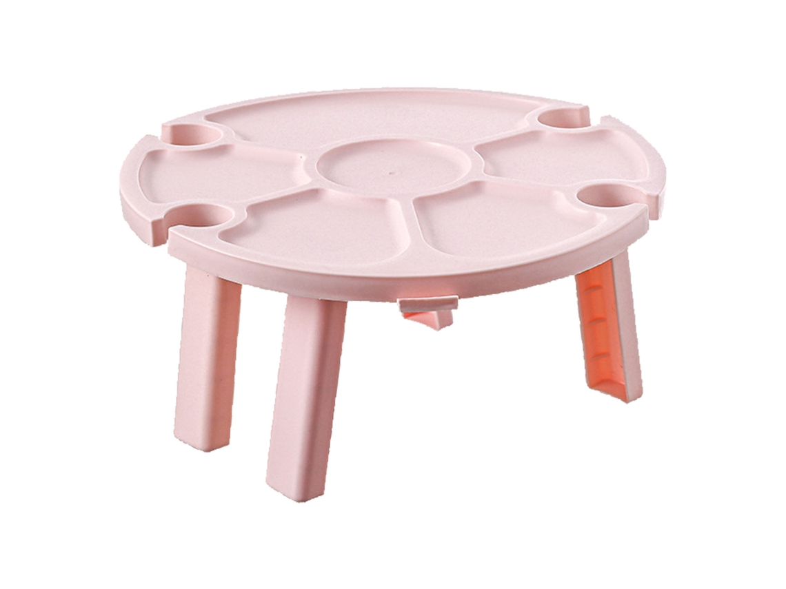 Mesa de vino plegable, estructura robusta, fácil de limpiar, bandeja para aperitivos, portátil para picnic, parque y playa.