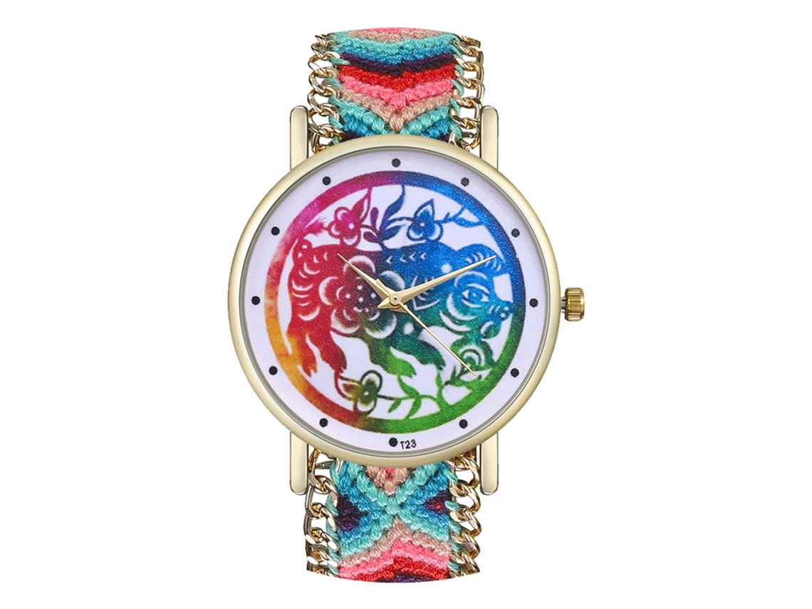Reloj De Pulsera Analógico De Cuarzo De Aleación De Lujo, Informal, Para Parejas, Con Correa De Lana.