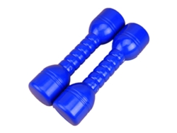 Mancuernas de colores para niños, juguete de ejercicio y entrenamiento (azul)