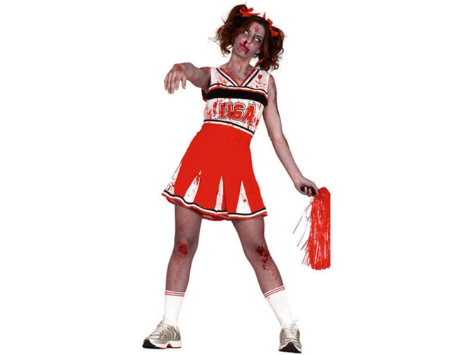Disfraz de Mujer DISFRAZZES Animadora Cheerleader Zombi (Talla: L)