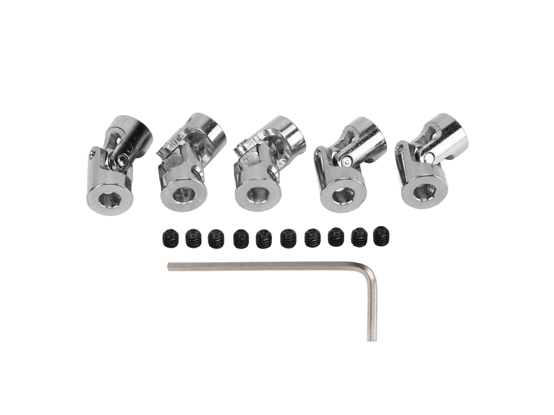 Ymsl 5pcs Acoplamientos De Cardán 5mm De Acero 45 Acoplamiento De Eje Universal Para Coches Modelo Rc Y Barcos Hxl