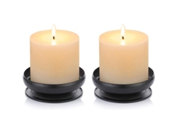 2026-portavasos De Hierro Negros, 2 Unidades, Para Velas Led Y Velas, Decoración Hogar