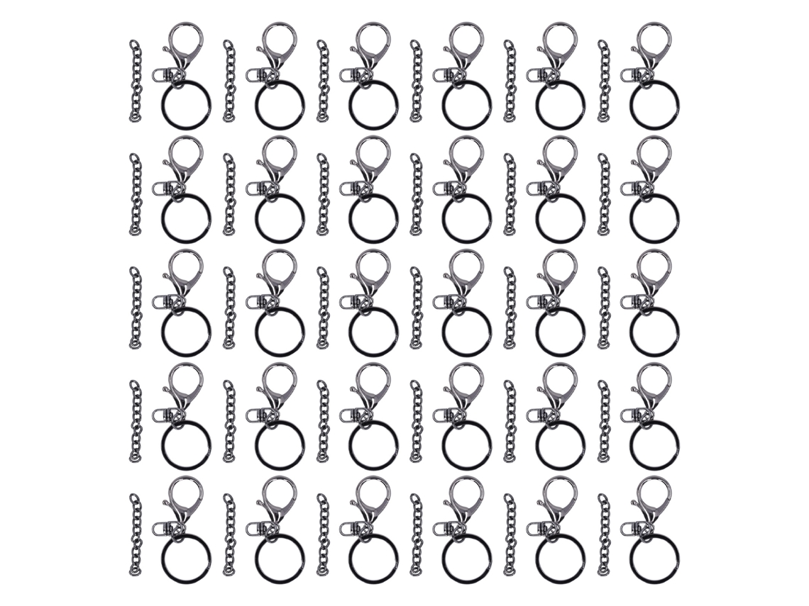 Juego De 30 Llaveros Colgantes De Metal Duraderos Con Cadena Para Manualidades De Joyería.