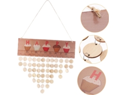 Calendario De Madera Colgante Con Letras Impresas, Decoración De Pared Para Cumpleaños Y Bodas, Letrero