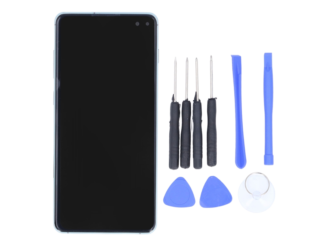 Pantalla Táctil Tft Para Samsung Galaxy S10 Plus Con Marco Y Herramientas De Reparación - Verde
