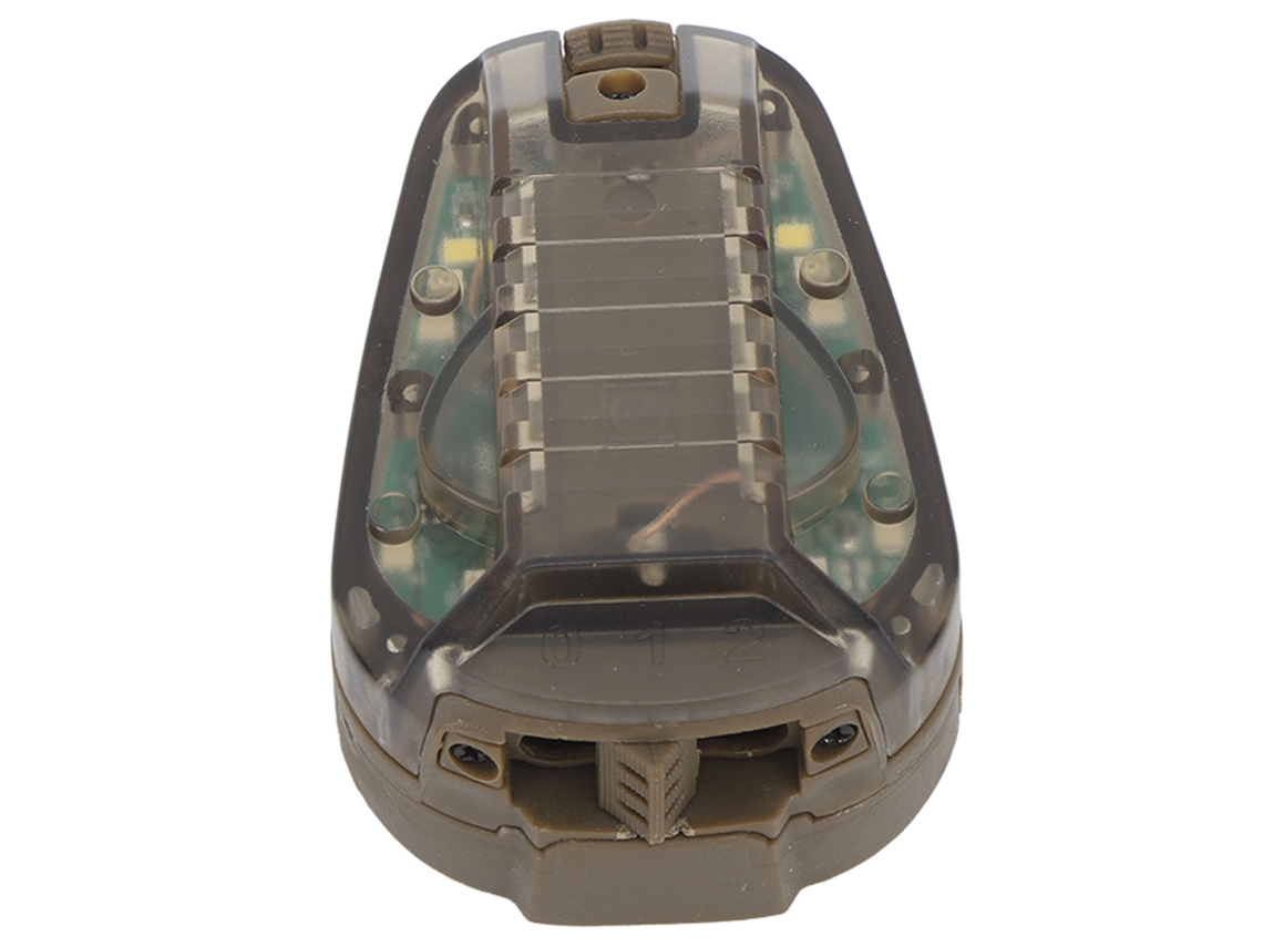Linterna De Señalización De Supervivencia Para Casco Militar, Impermeable Y Alimentada Por Batería, Luz Roja, Base De Color Tierra.