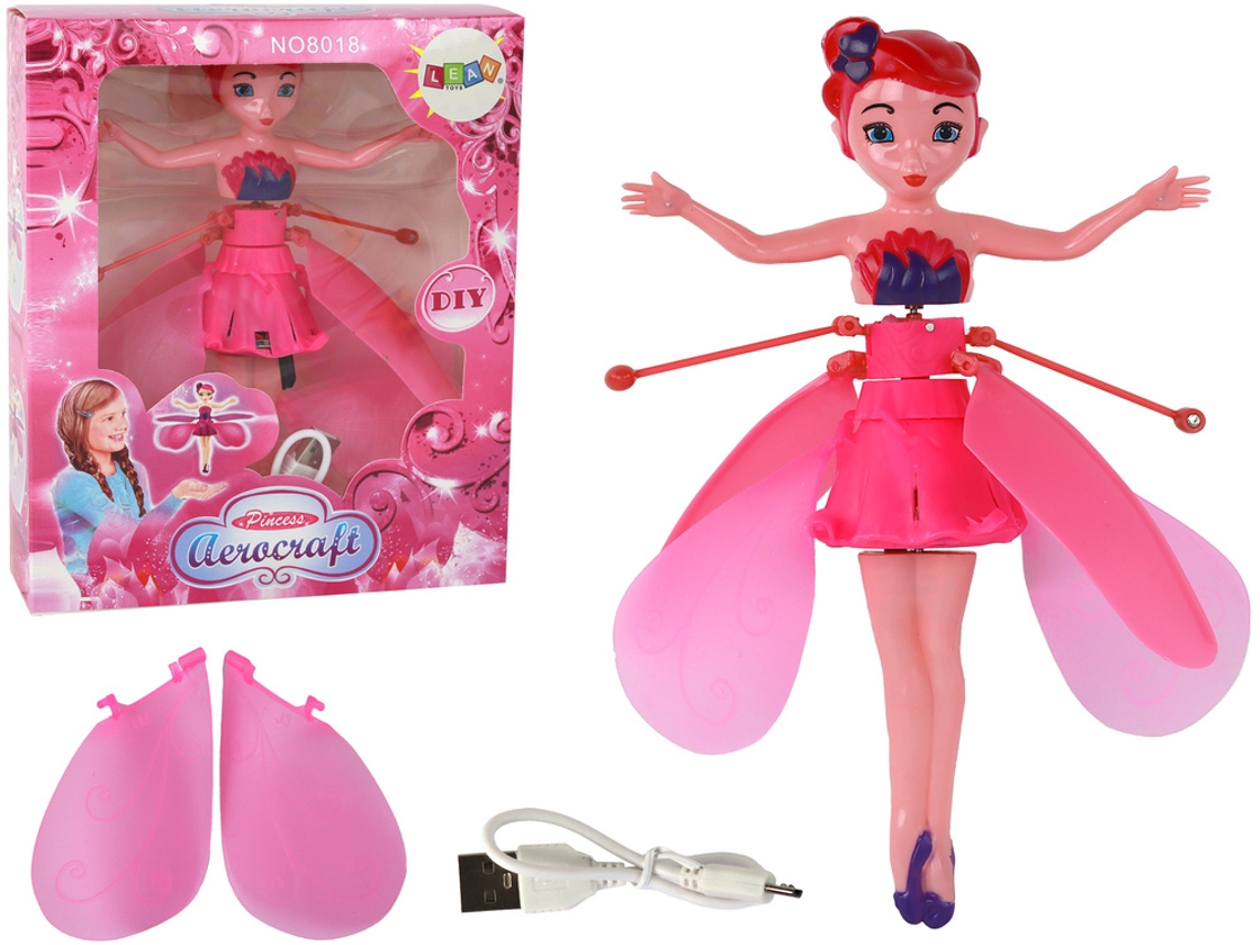 Muñeca mágica de hada voladora rosa controlada a mano B.active