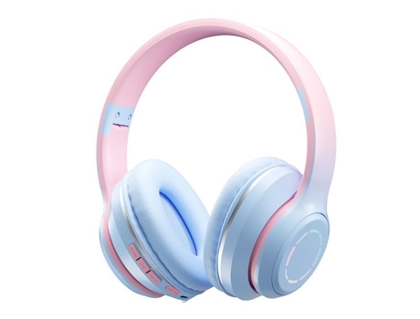 HURRISE Auriculares con cable Bt5.2 Auriculares para juegos con cable Conexión de gradiente Almohadillas suaves Luces coloridas Sonido Púrpura Azul