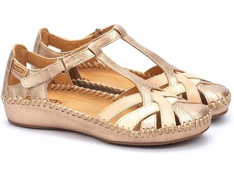 Sandalias de Mujer PIKOLINOS Vallarta Taglia Uk Piel Dorado (40)