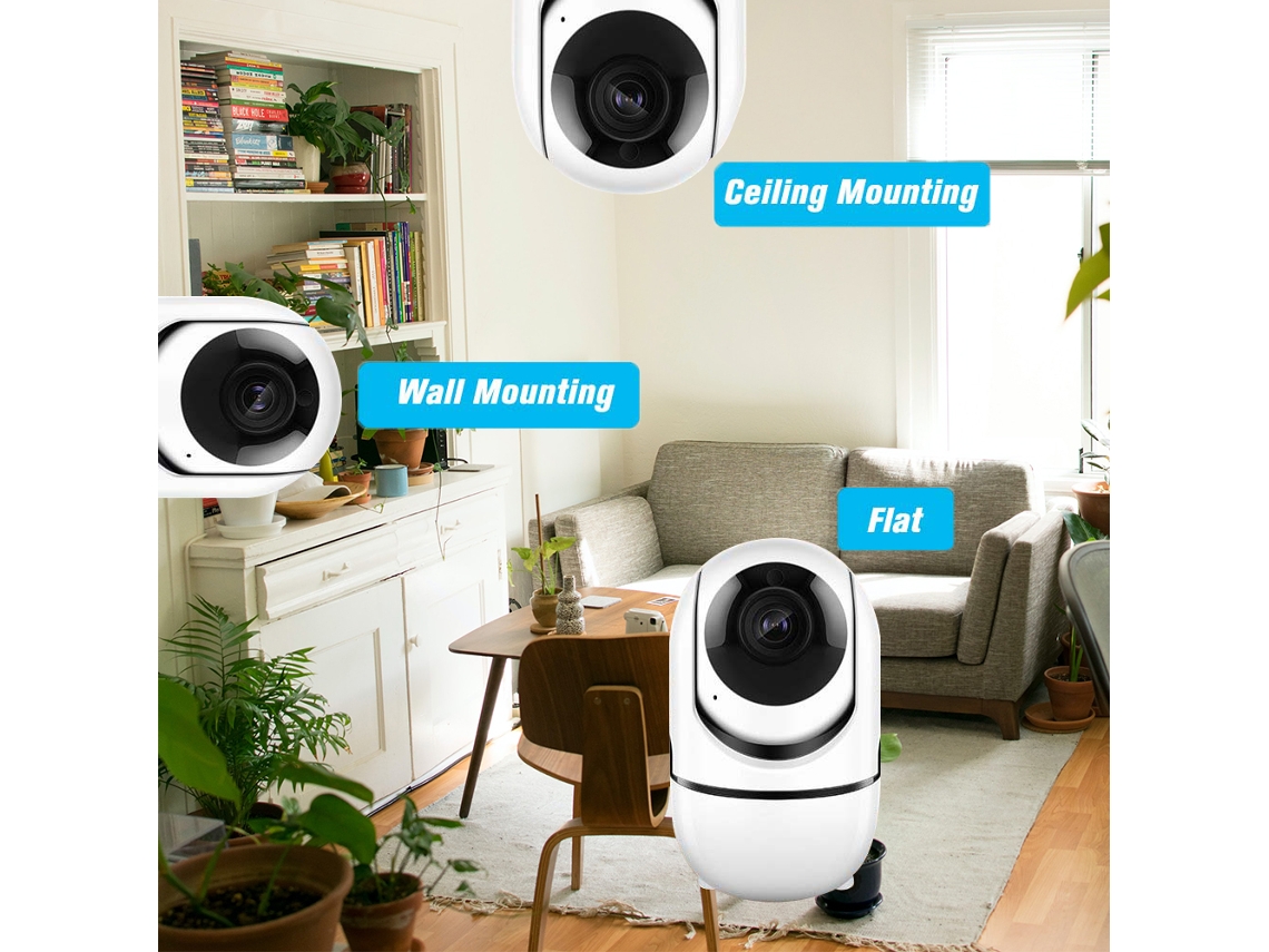 Cámara de seguridad inalámbrica Wifi 1080p 2mp para uso en interiores y en el hogar.