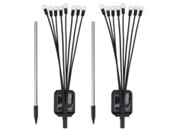 Bj-2 Jogos De Luzes Solares Para Jardim 8led Ip65 Impermeáveis Decorativos Para Pátio Terraço Gramado Festivais
