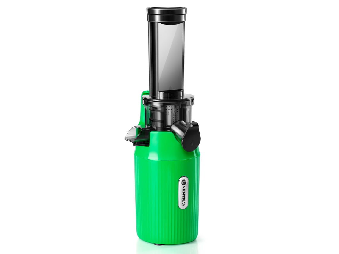 VENTRAY Essential Ginnie Juicer Exprimidor compacto pequeño de prensa en frío 60 Rpm Exprimidor de baja velocidad Parrot Green