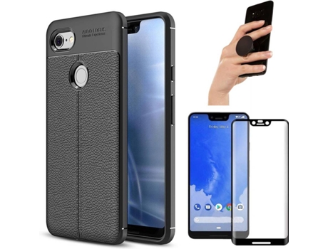 Carcasa, Protector y Popsocket Google Pixel 3xl Rugged Leather Negro