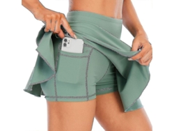 Falda Deportiva Femenina Con Braguita Incorporada Para Correr, Tenis, Hockey, Leggings, Ligera, De Secado Rápido.